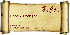 Bosch Csongor névjegykártya