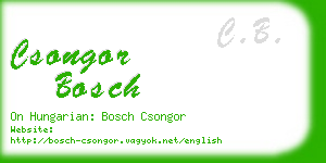 csongor bosch business card